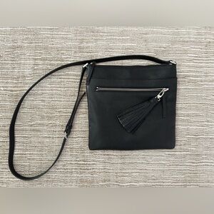Black Leather Crossbody Purse